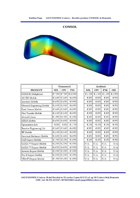 <b>Prices</b> are subject to. . Comsol price list 2022